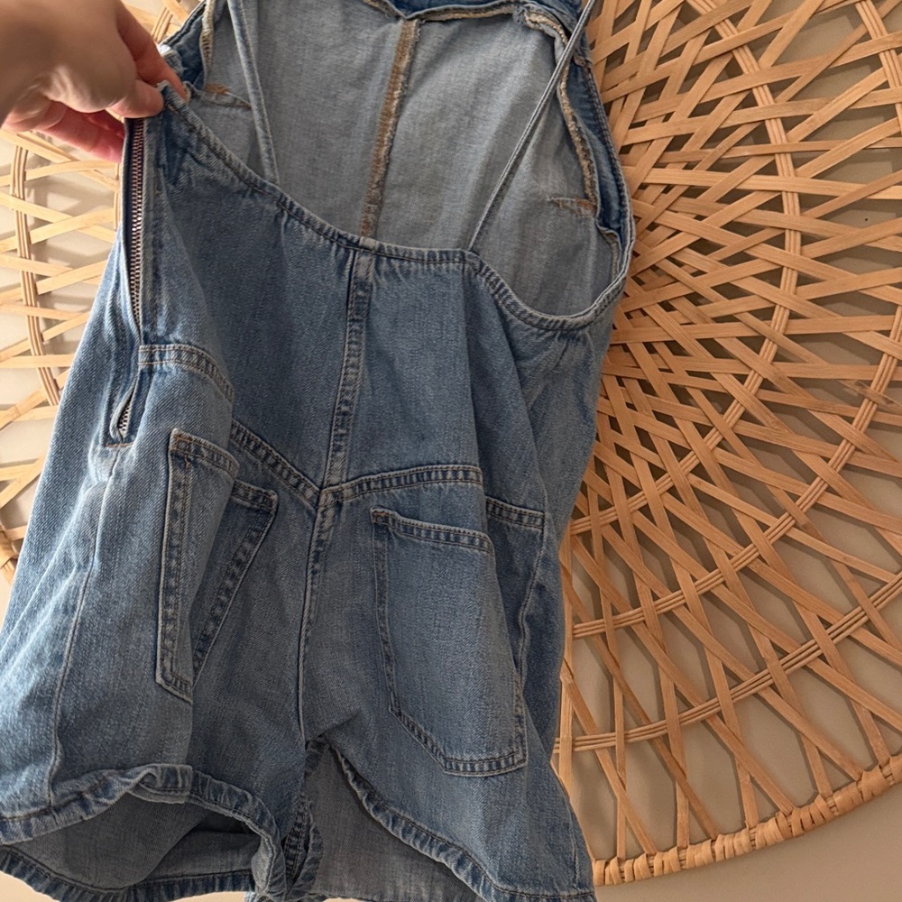 Zara Light Blue Denim Jumpsuit - Picture 4 of 4